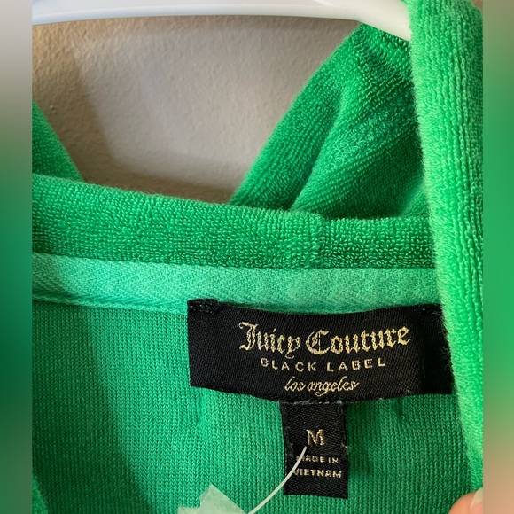 Juicy Couture Kelly Green Crop Hoodie women’s Size M - Picture 4 of 4